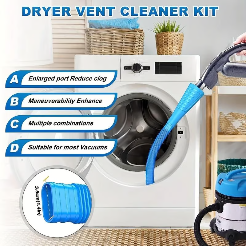 Dryer Vent Cleaning Kit ~ Remove Lint Buildup & Prevent Fire Hazards Effortlessly