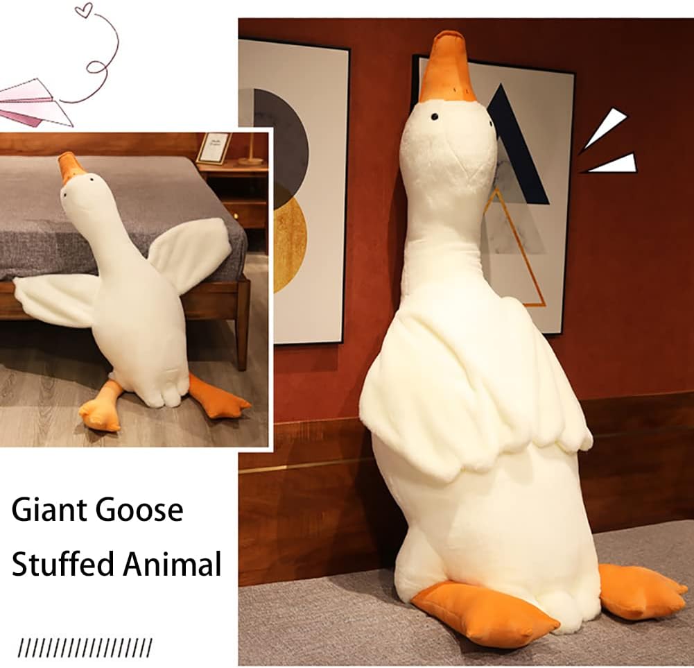 Giant Goose Plush ~ Whimsical cuddles and cozy relaxation in one