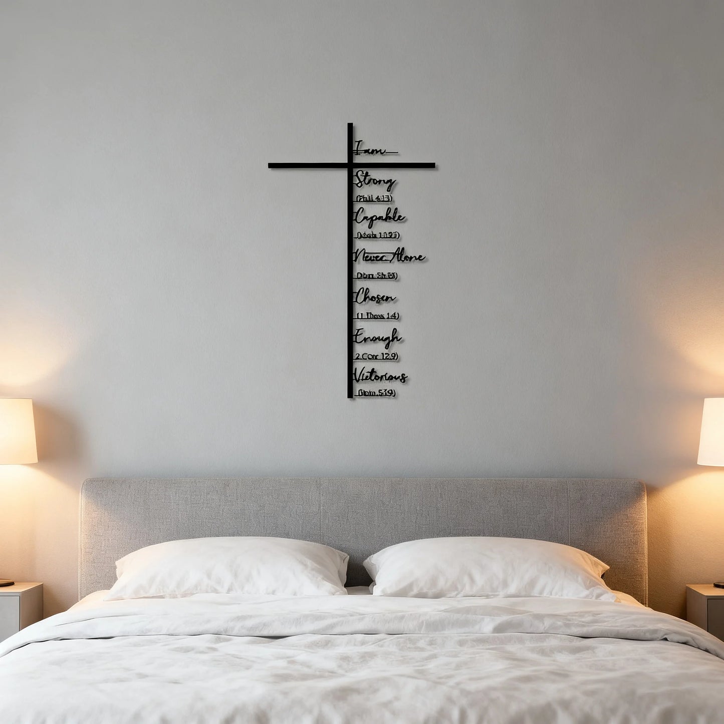 Scripture-Inspired Metal Cross Wall Art ~ Bring faith and peace to every corner of your home
