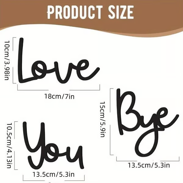 'Love You Bye' Wall Sign ~ A daily reminder of love for any space.