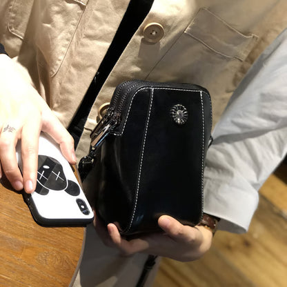 Soft Leather Mobile Phone Messenger Bag ~ Everyday luxury in a compact size.