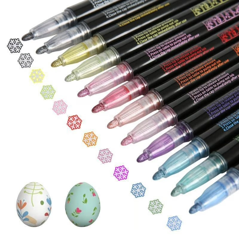 Dual-line Highlighter Set ~ Metallic outlines for stunning designs in seconds