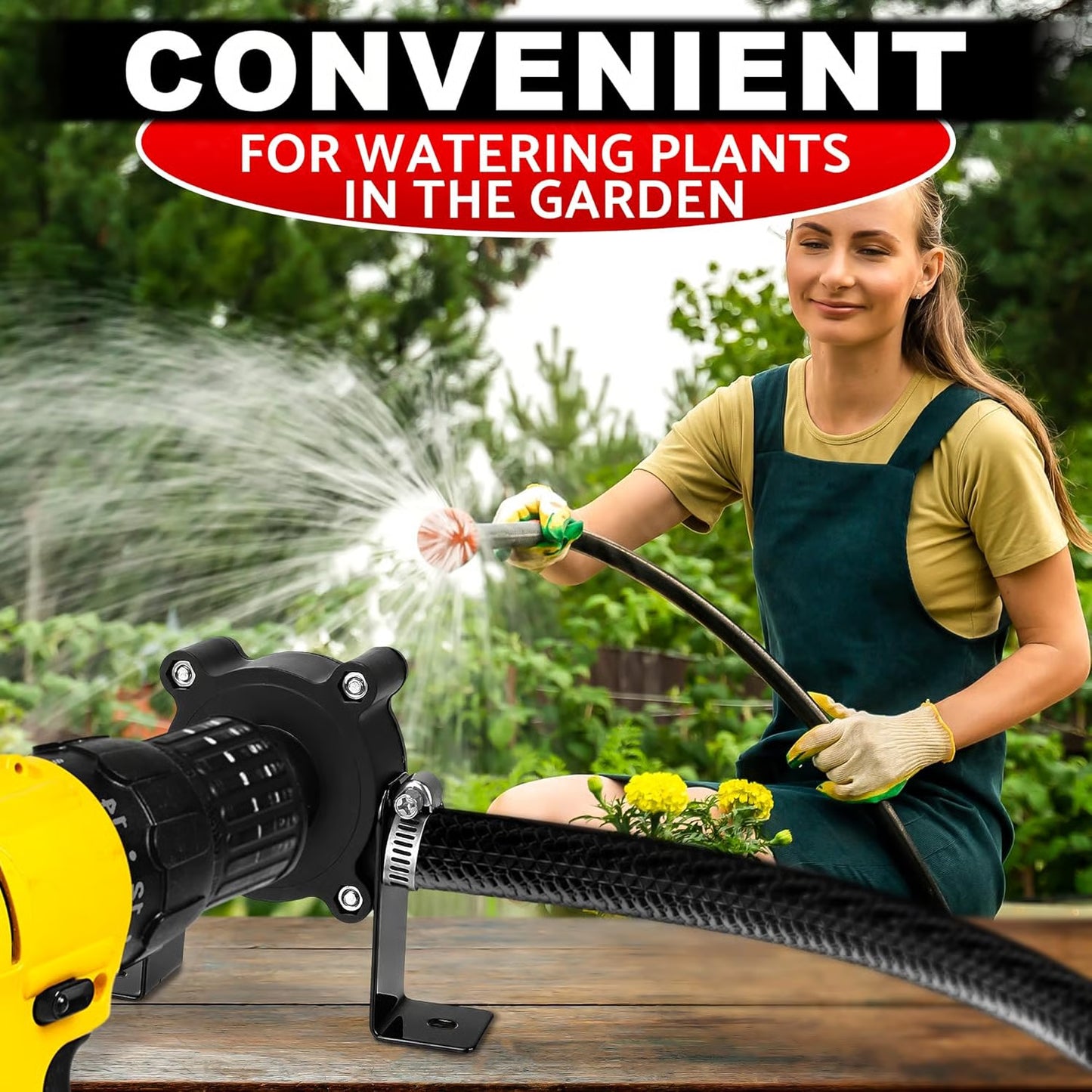 Portable Electric Drill Pump ~ Clear tanks, pools, and puddles in minutes.