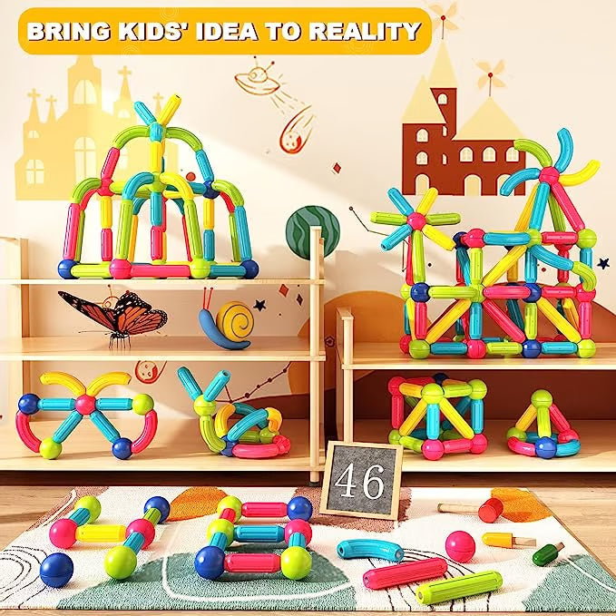 Magnetic Balls and Rods Building Blocks Set ~ Boost imagination, focus, and motor skills.