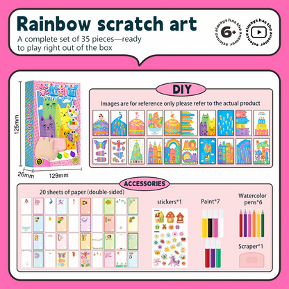 Rainbow Scratch Art Kit ~ Create Colorful Masterpieces with a Simple Scratch