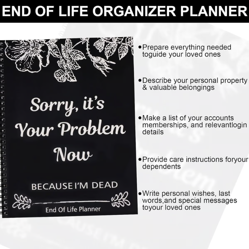 End of Life Organizer Planner ~ Because your family deserves to know