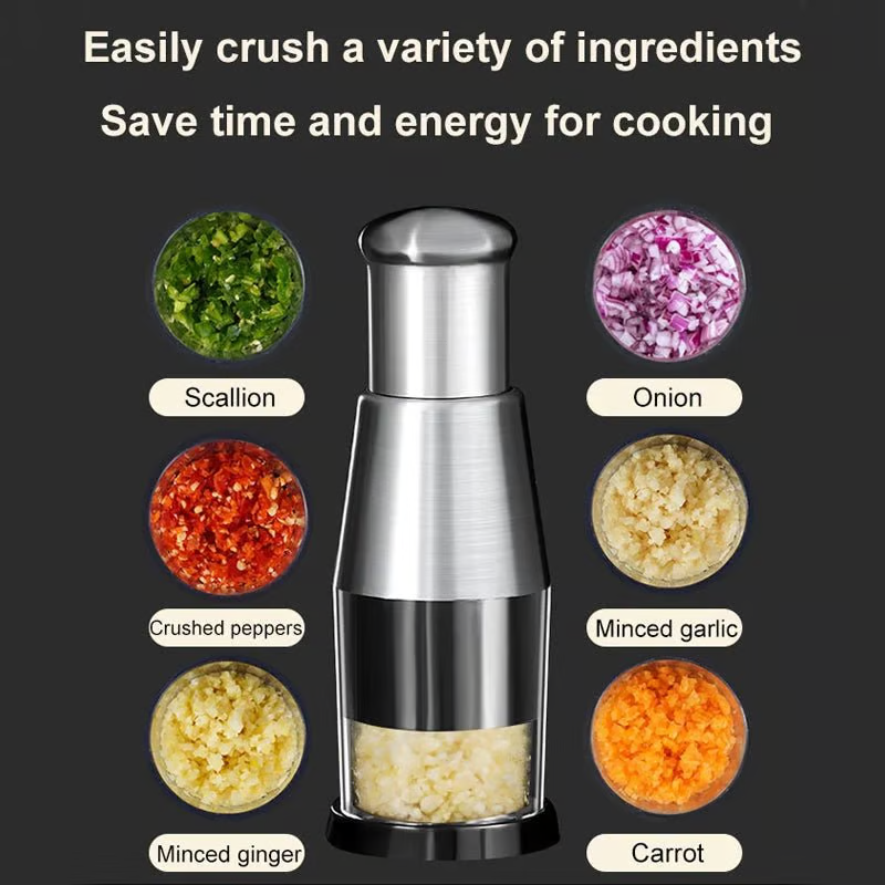 Press Vegetable Chopper ~ Chop garlic, chili & more in seconds
