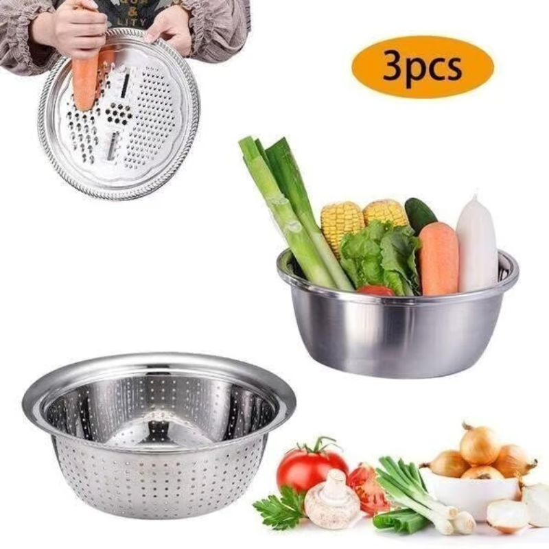 Multifunctional Stainless Steel Basin ~ Your All-in-One Kitchen Hero