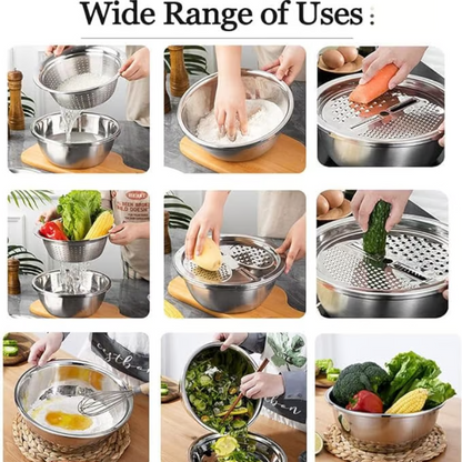 Multifunctional Stainless Steel Basin ~ Your All-in-One Kitchen Hero