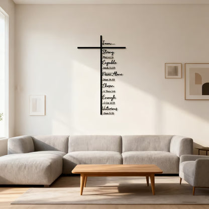 Scripture-Inspired Metal Cross Wall Art ~ Bring faith and peace to every corner of your home
