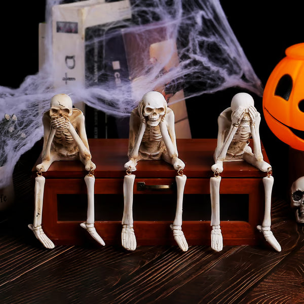 Three Wise Skeletons ~ Darkest conversation piece in the room.