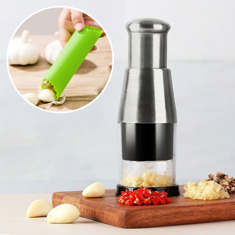 Press Vegetable Chopper ~ Chop garlic, chili & more in seconds
