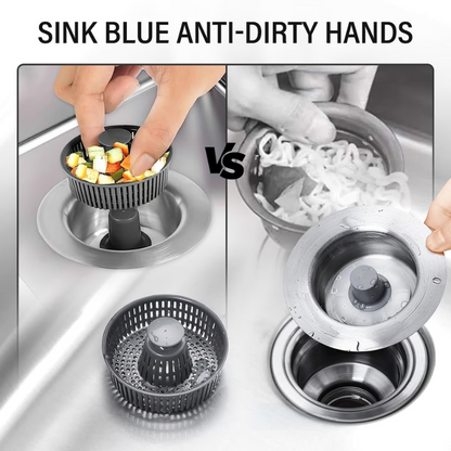 3-in-1 Stainless Steel Sink Drain Strainer ~ Prevent Clogs, Stop Odors & Keep Water Flowing Smoothly