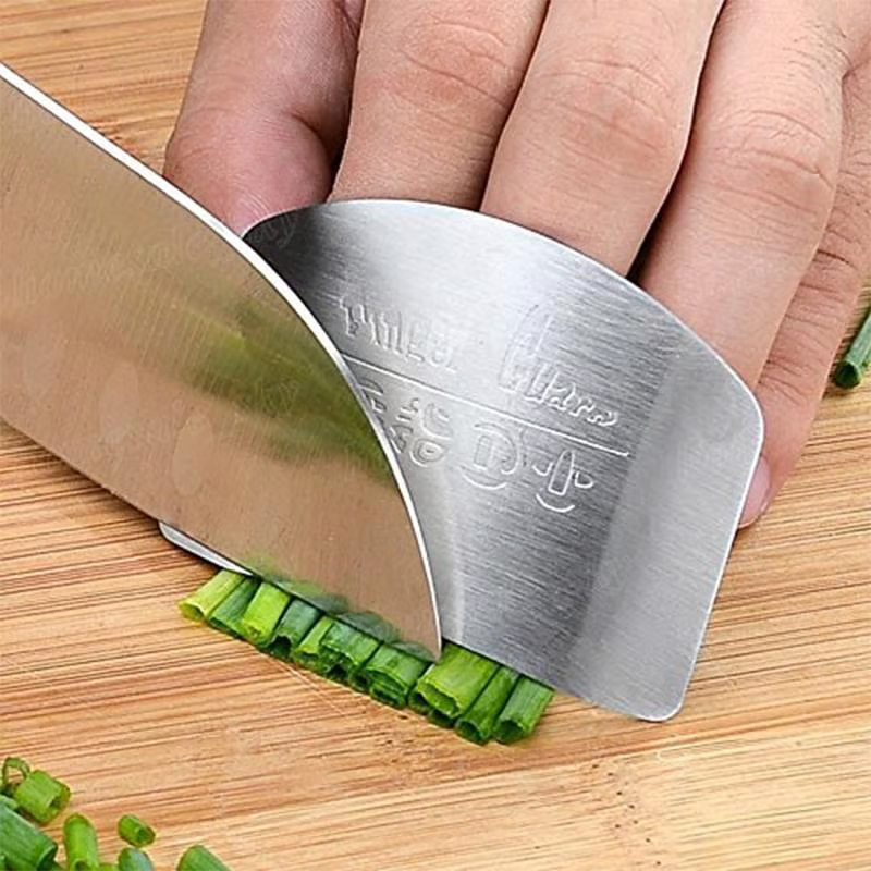 Stainless Steel Finger Guard ~ Slice safely and prep like a pro