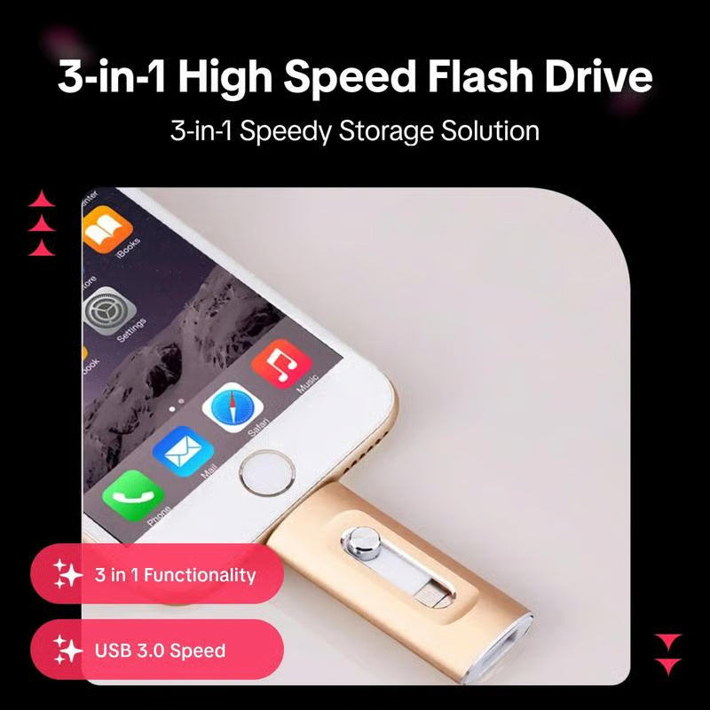 3 in 1 Flash Drive ▶︎ For files that should never exist