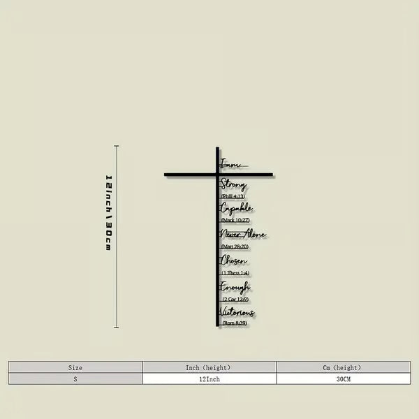 Scripture-Inspired Metal Cross Wall Art ~ Bring faith and peace to every corner of your home