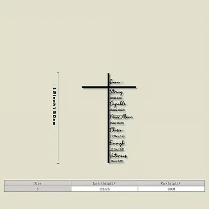Scripture-Inspired Metal Cross Wall Art ~ Bring faith and peace to every corner of your home