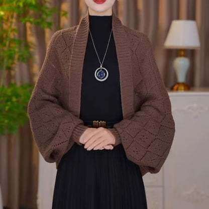 Hollow Out Knitted Shawl Coat ~ Own every sidewalk like it’s Fashion Week.