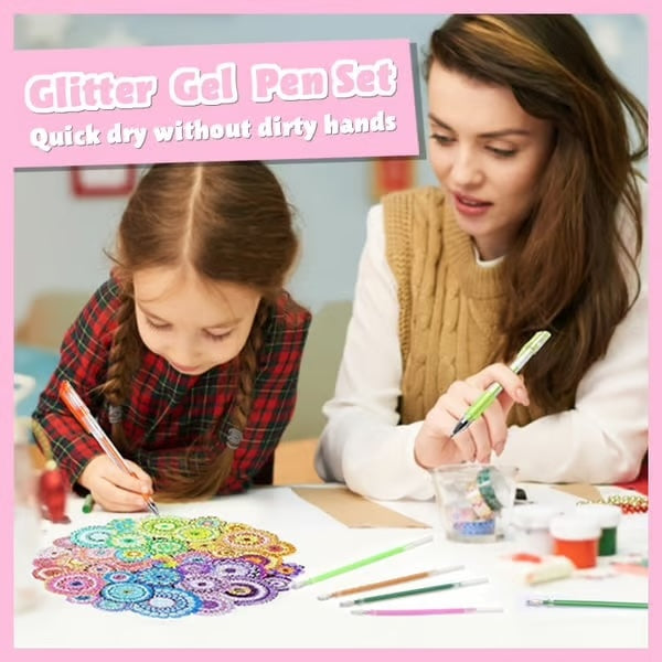 Galaxy Glitter Pen Set ~ Add vibrant sparkle to your writing and art effortlessly