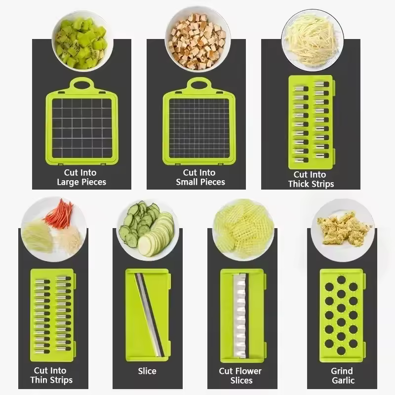 Multi Processor 16-in-1 Chopper ~ Effortless slicing, dicing, and grating in seconds
