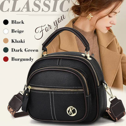 Shoulder Strap Leather Crossbody Bag ~ Hands-free power move from office chaos to after-hours.