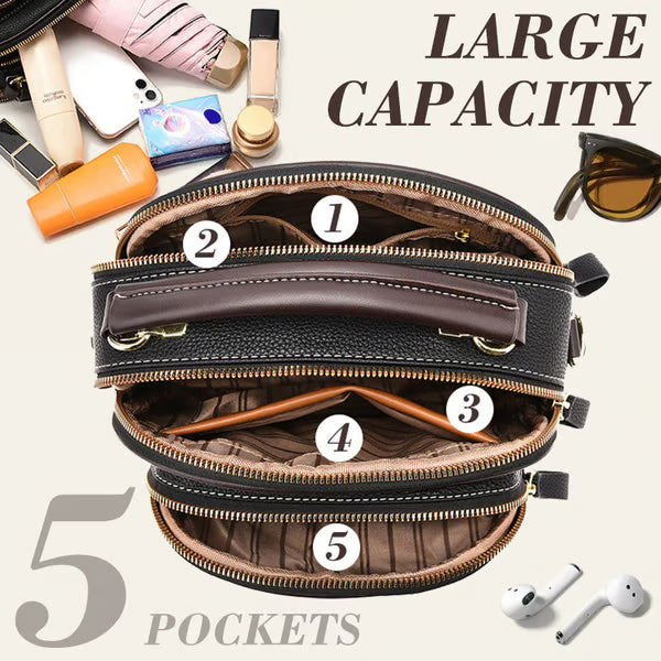 Shoulder Strap Leather Crossbody Bag ~ Hands-free power move from office chaos to after-hours.