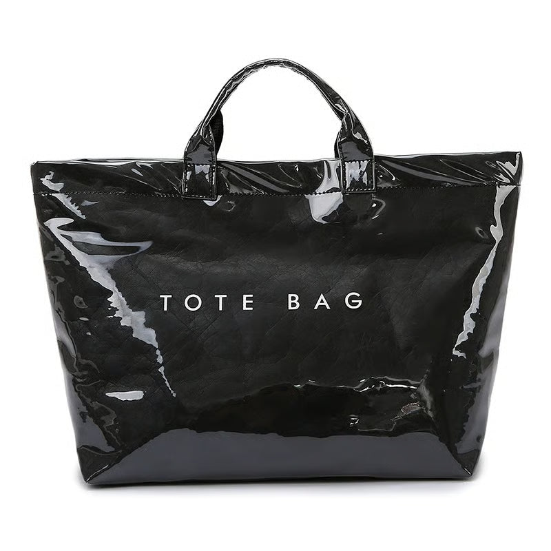 Letter Print Tote Bag ~ Designer-level style that carries your day with ease.