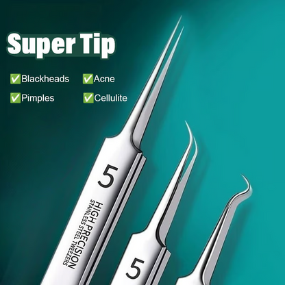 Professional Blackhead Remover Tweezers ~ Extract with control, clarity, and care