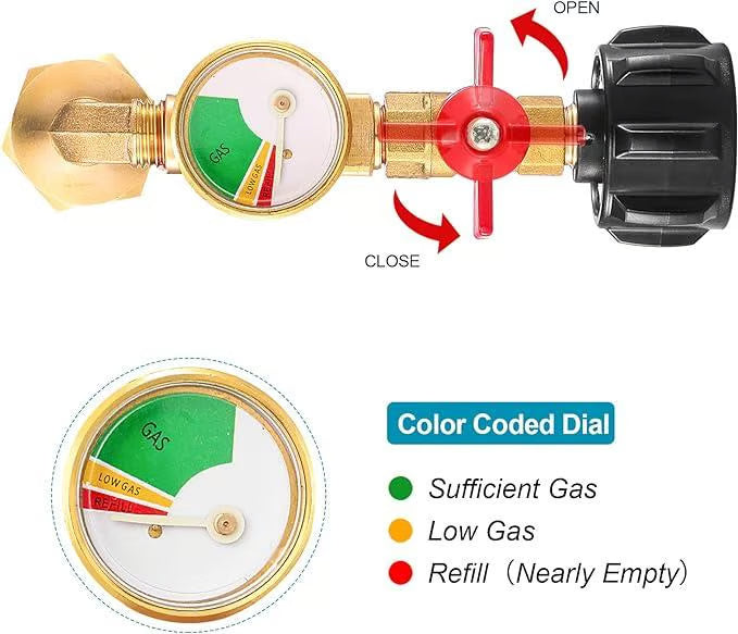 Propane Refill Elbow Adapter ~ Safe, precise refills for every grill and camper.