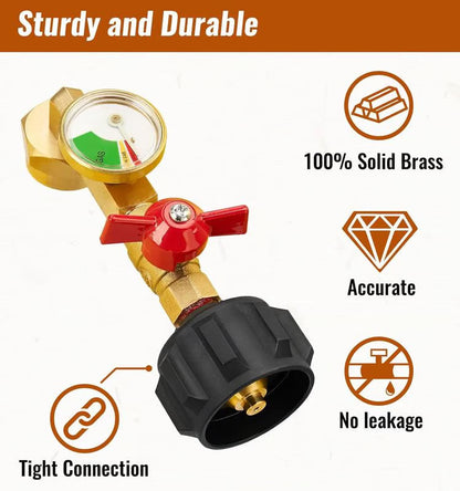 Propane Refill Elbow Adapter ~ Safe, precise refills for every grill and camper.