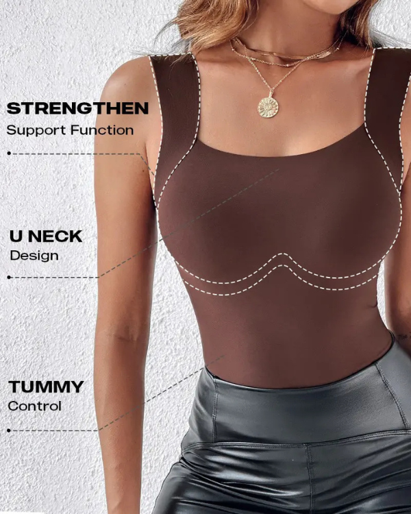 U Neck Shapewear Built-in Bra Tank ~ Flattering support with a seamless fit
