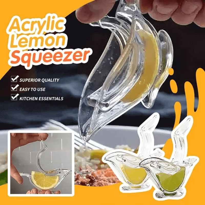 Acrylic Lemon Squeezer ~ Fresh Juice in Seconds, No Mess, No Seeds-