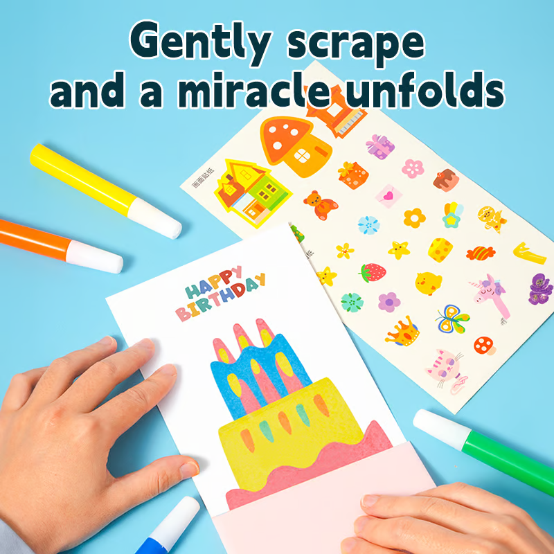 Rainbow Scratch Art Kit ~ Create Colorful Masterpieces with a Simple Scratch