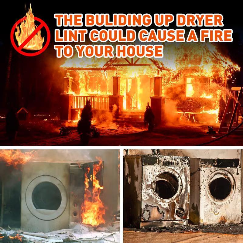 Dryer Vent Cleaning Kit ~ Remove Lint Buildup & Prevent Fire Hazards Effortlessly
