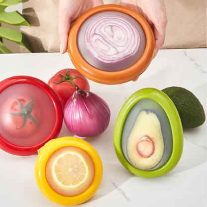 4-Piece Fruit & Veggie Storage Set ~ Keep your cut produce fresh and organized with ease