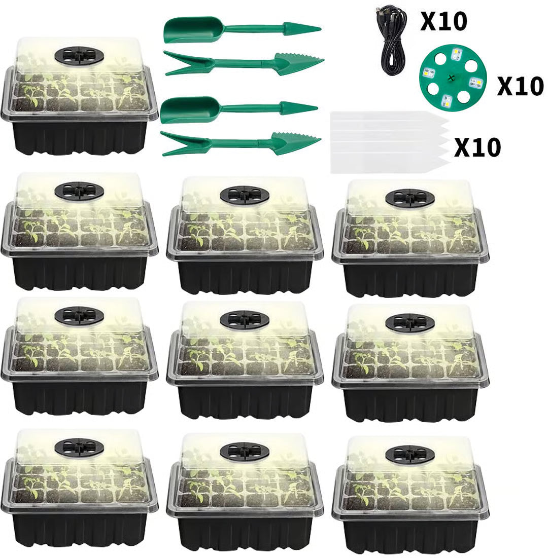 Adjustable Humidity Seed Starter Trays ~ Grow herbs and veggies with ease.