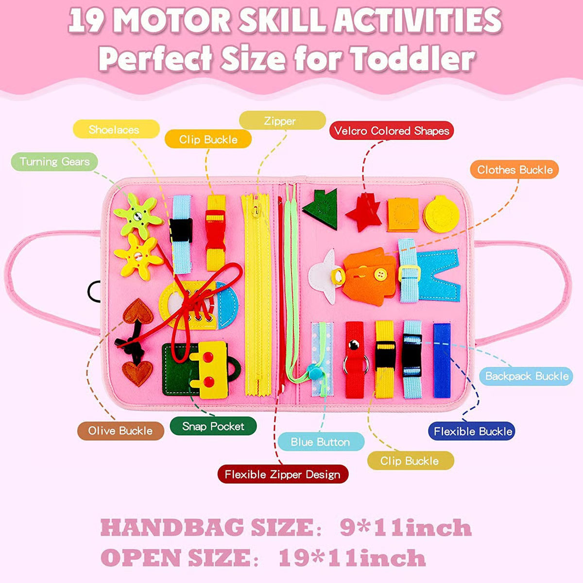 Felt Learning Board Busy Board ~ Hands-on learning fun for curious little minds.