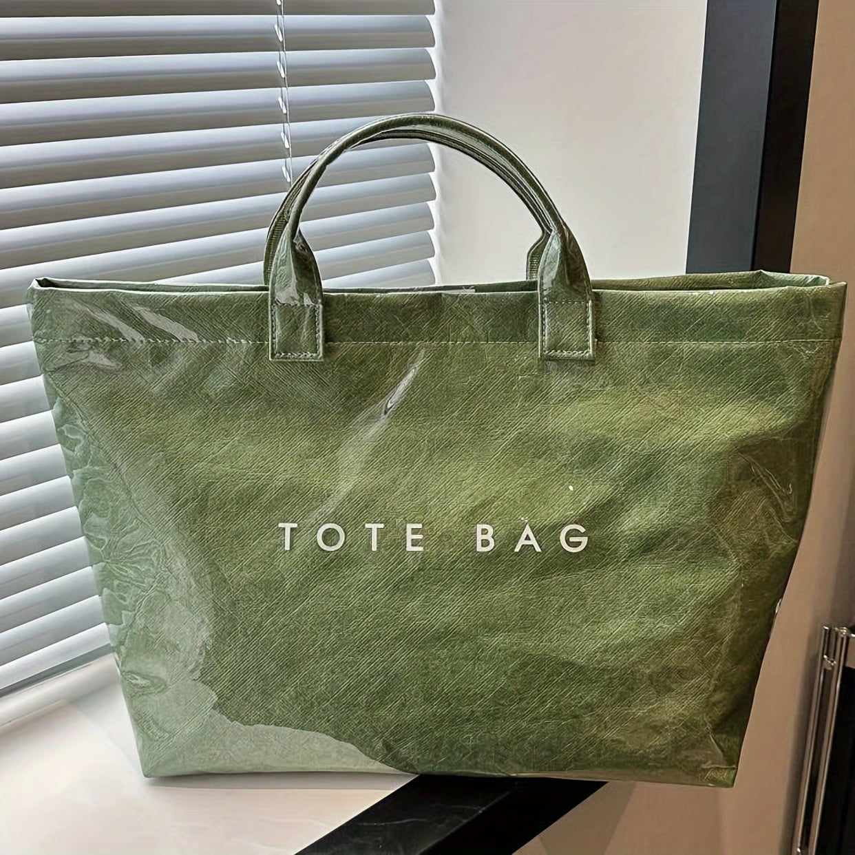 Letter Print Tote Bag ~ Designer-level style that carries your day with ease.