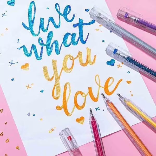 Galaxy Glitter Pen Set ~ Add vibrant sparkle to your writing and art effortlessly