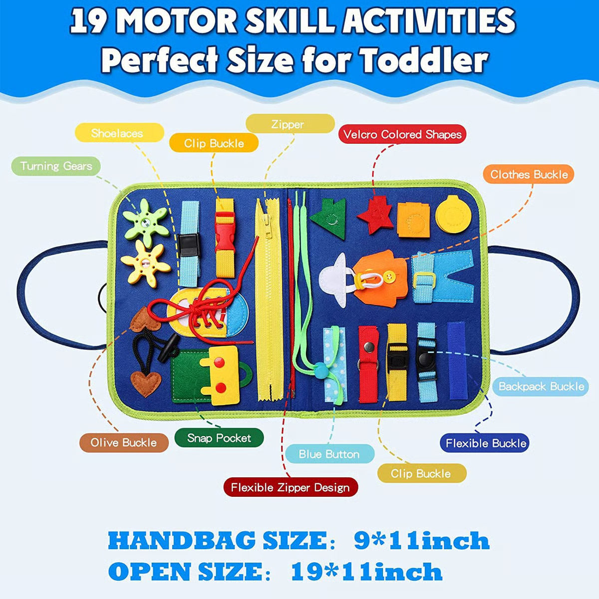 Felt Learning Board Busy Board ~ Hands-on learning fun for curious little minds.