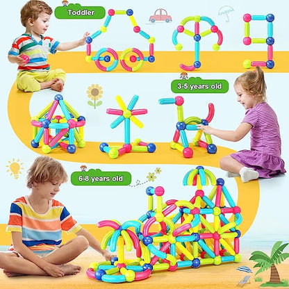 Magnetic Balls and Rods Building Blocks Set ~ Boost imagination, focus, and motor skills.