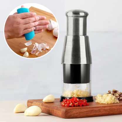 Press Vegetable Chopper ~ Chop garlic, chili & more in seconds