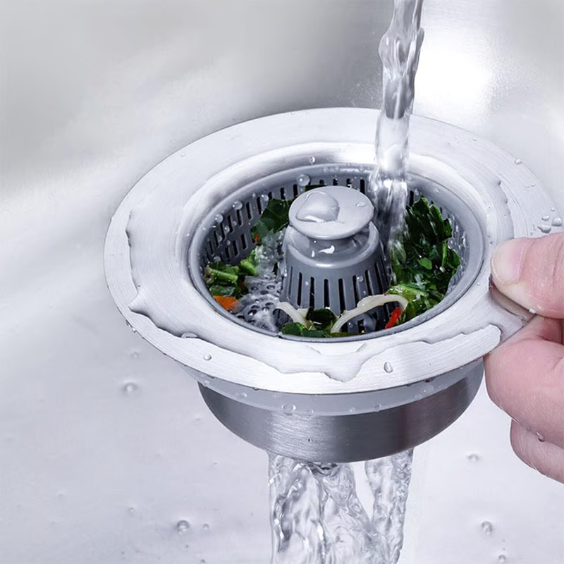 3-in-1 Stainless Steel Sink Drain Strainer ~ Prevent Clogs, Stop Odors & Keep Water Flowing Smoothly
