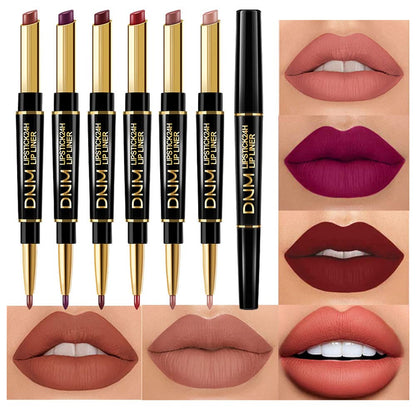 6-Piece Lipstick & Liner Set ~ All-day color and definition in one simple step (All 6 Colors Included)-