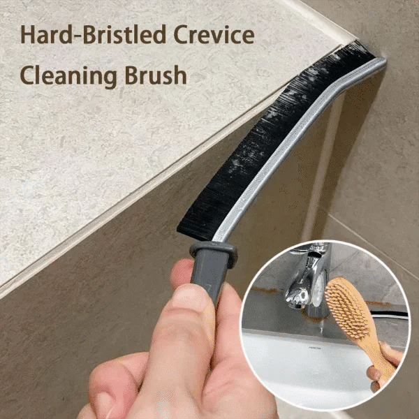 Hard-Bristled Crevice Cleaning Brush ~ Deep-clean corners and tight spaces with ease