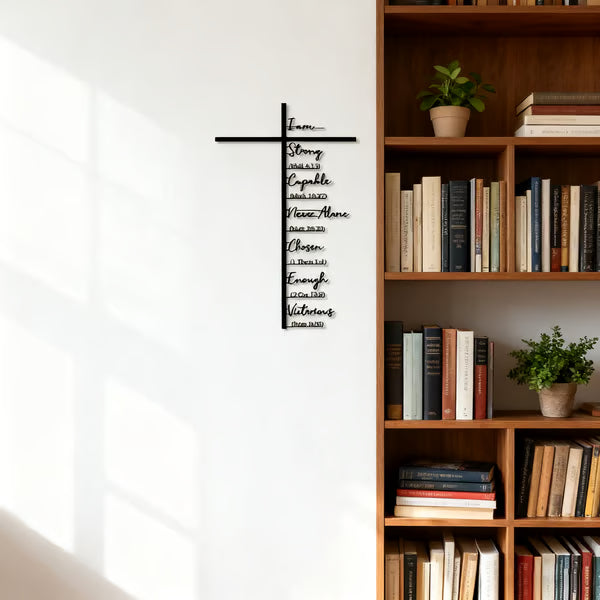 Scripture-Inspired Metal Cross Wall Art ~ Bring faith and peace to every corner of your home