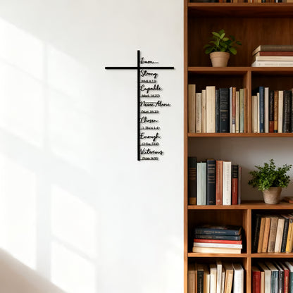 Scripture-Inspired Metal Cross Wall Art ~ Bring faith and peace to every corner of your home
