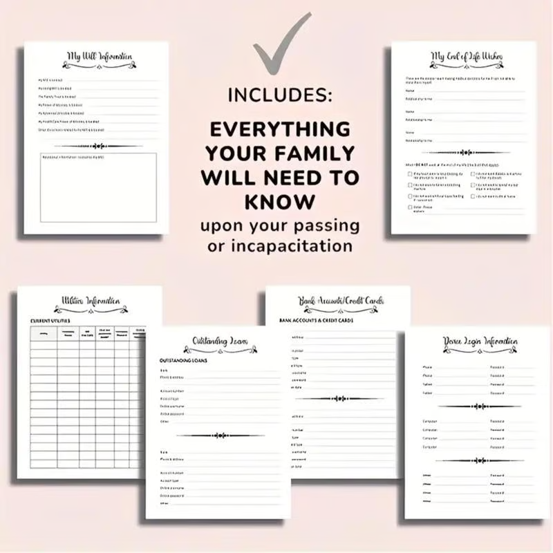 End of Life Organizer Planner ~ Because your family deserves to know