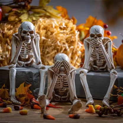 Three Wise Skeletons ~ Darkest conversation piece in the room.