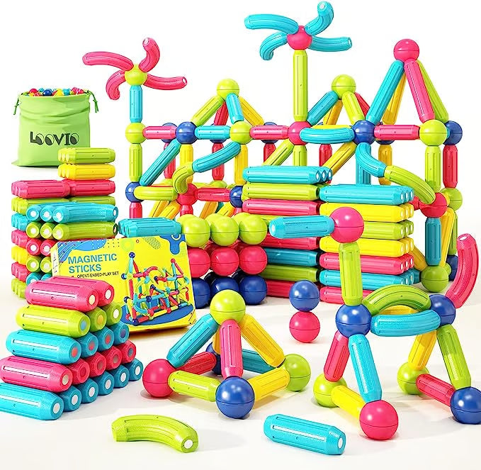 Magnetic Balls and Rods Building Blocks Set ~ Boost imagination, focus, and motor skills.